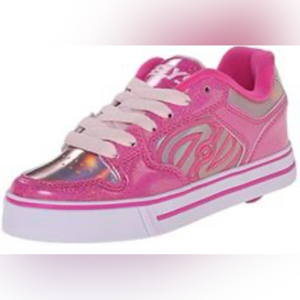 Heelys Girl's Pink Glitter Lace Up Roller Skate Shoes